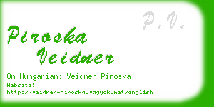 piroska veidner business card